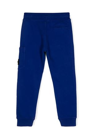 blue cotton trousers STONE ISLAND KIDS | 811661520V0022